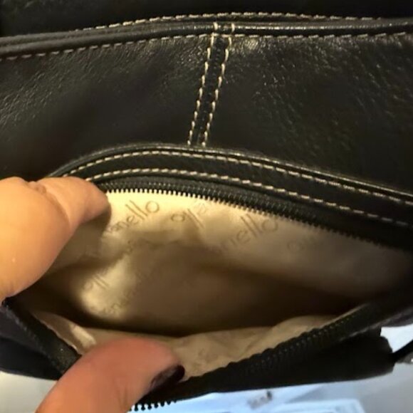 Tignanello Leather Crossbody Bag with build in wallet - Black - Picture 11 of 12